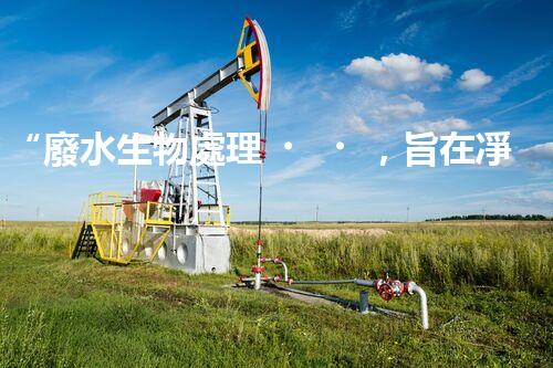 “廢水生物處理，旨在凈化水源，守護(hù)碧水藍(lán)天”